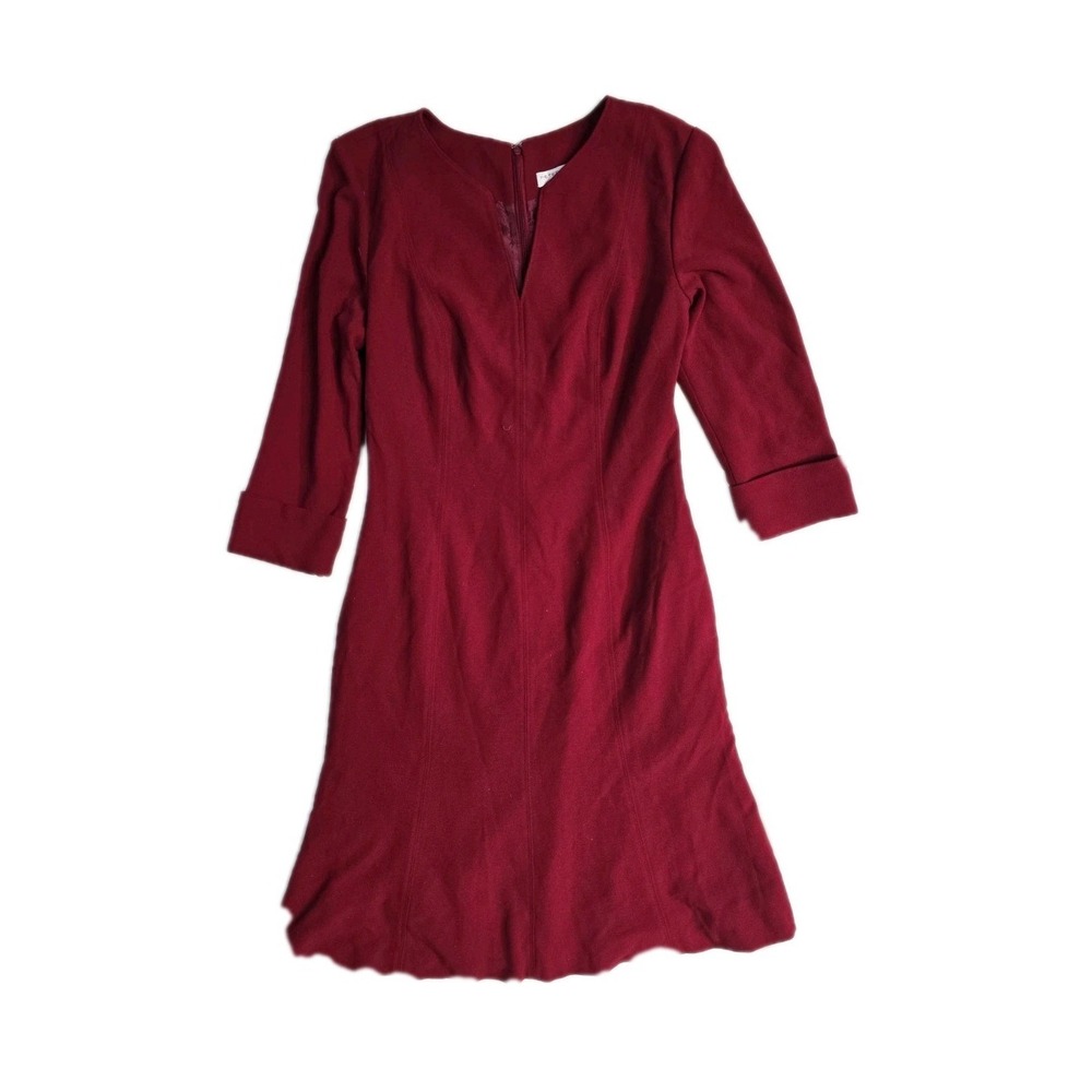 peter nygard Women's  Red‎ Dress  8 Vneck Midi